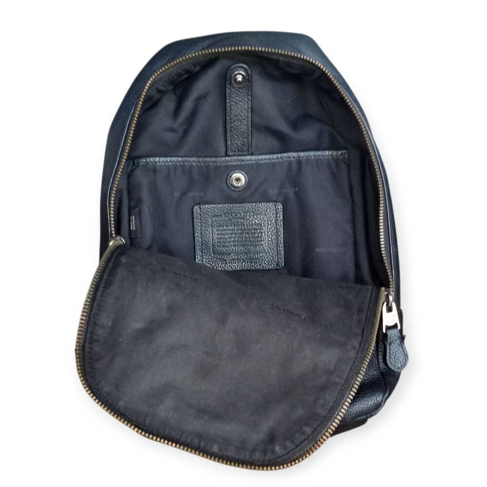 Coach Campus Pack In Pebble Leather Black EUC - Picture 6 of 12